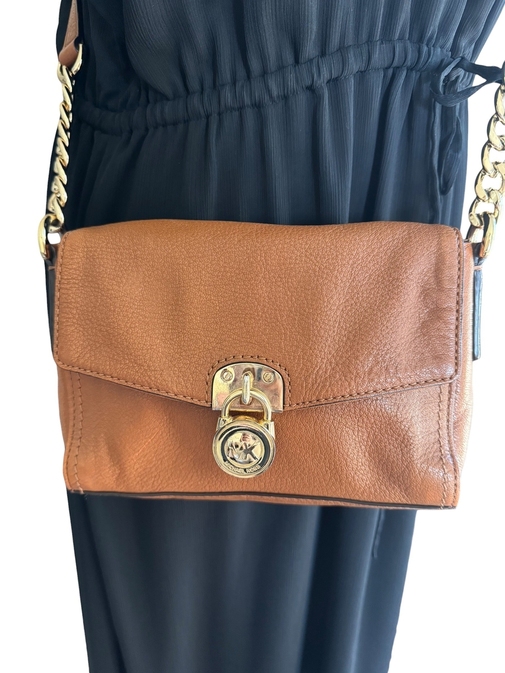 Michael Kors Hamilton East West Flap Crossbody Pebbled Leather - Picture 3 of 16